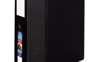 Heavy-Duty Non-View Binder, Durahinge, Three Locking One Touch Ezd Rings, Spine Label, Thumb Notch, 5″ Cap, 11 X 8.5, Black