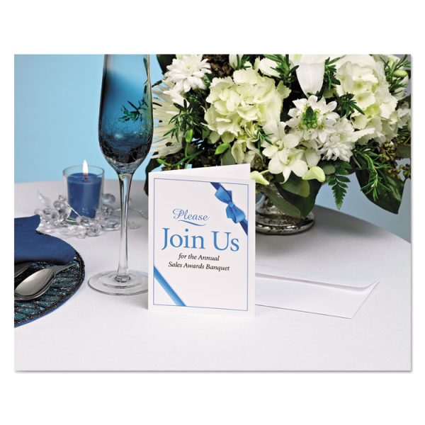 Note Cards With Matching Envelopes, Inkjet, 85 Lb, 4.25 X 5.5, Matte White, 60 Cards, 2 Cards/sheet, 30 Sheets/pack - Image 6