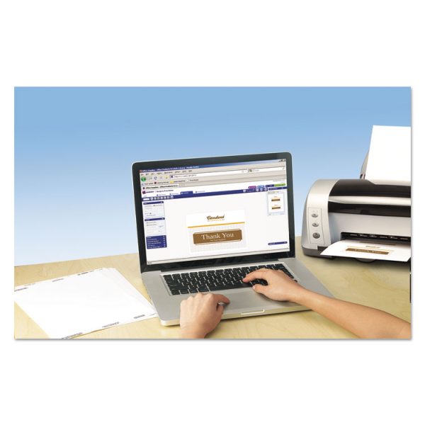 Note Cards With Matching Envelopes, Inkjet, 85 Lb, 4.25 X 5.5, Matte White, 60 Cards, 2 Cards/sheet, 30 Sheets/pack - Image 4