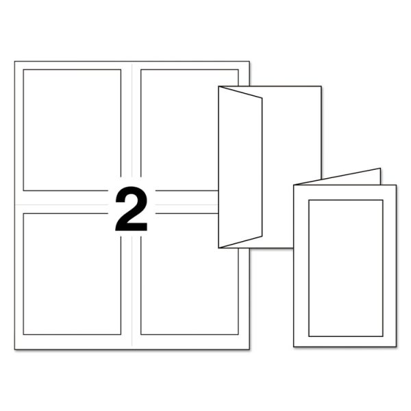 Note Cards With Matching Envelopes, Inkjet, 80 Lb, 4.25 X 5.5, Embossed Matte Ivory, 60 Cards, 2 Cards/sheet, 30 Sheets/pack - Image 5