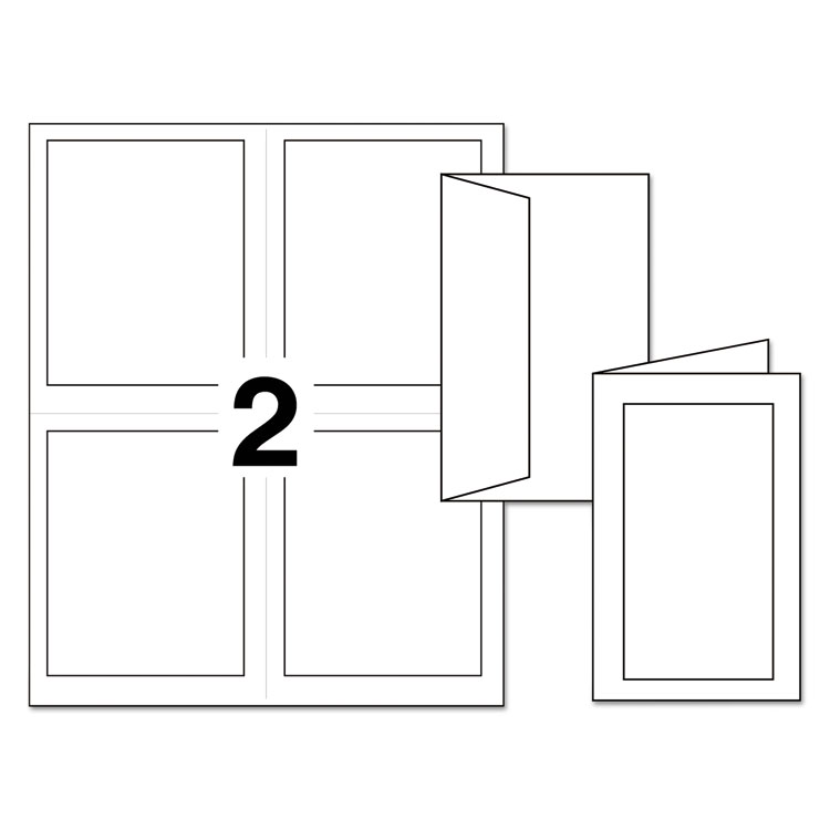 Note Cards With Matching Envelopes, Inkjet, 80 Lb, 4.25 X 5.5, Embossed Matte Ivory, 60 Cards, 2 Cards/sheet, 30 Sheets/pack - Image 5