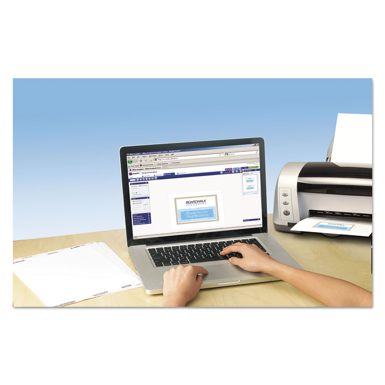 Note Cards With Matching Envelopes, Inkjet, 80 Lb, 4.25 X 5.5, Embossed Matte Ivory, 60 Cards, 2 Cards/sheet, 30 Sheets/pack - Image 4