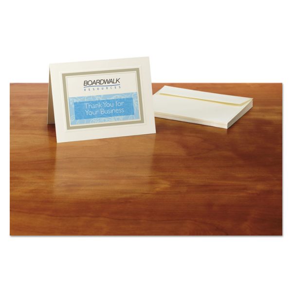 Note Cards With Matching Envelopes, Inkjet, 80 Lb, 4.25 X 5.5, Embossed Matte Ivory, 60 Cards, 2 Cards/sheet, 30 Sheets/pack - Image 2