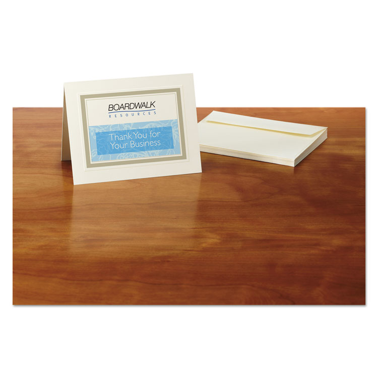 Note Cards With Matching Envelopes, Inkjet, 80 Lb, 4.25 X 5.5, Embossed Matte Ivory, 60 Cards, 2 Cards/sheet, 30 Sheets/pack - Image 2