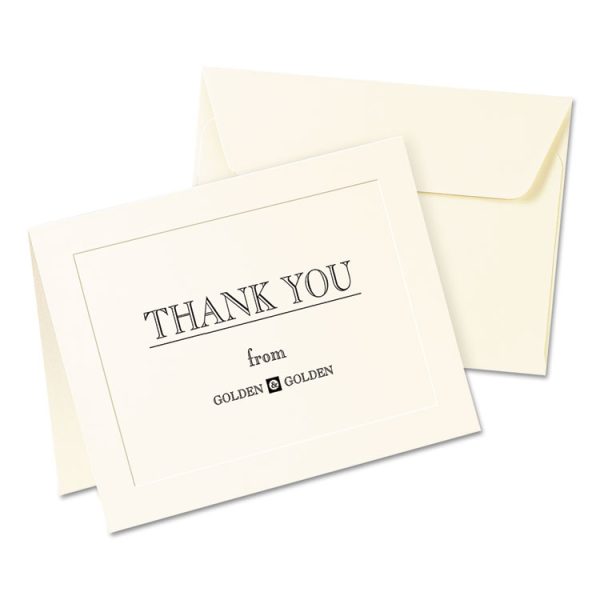 Note Cards With Matching Envelopes, Inkjet, 80 Lb, 4.25 X 5.5, Embossed Matte Ivory, 60 Cards, 2 Cards/sheet, 30 Sheets/pack - Image 3