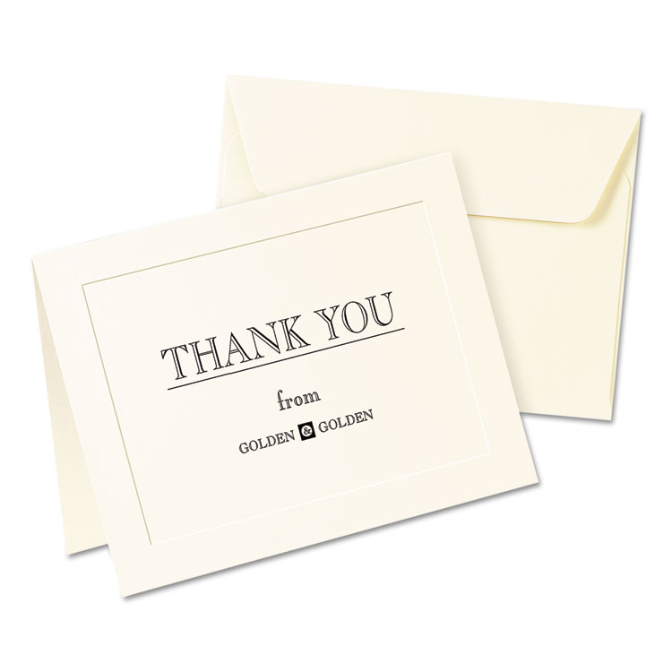 Note Cards With Matching Envelopes, Inkjet, 80 Lb, 4.25 X 5.5, Embossed Matte Ivory, 60 Cards, 2 Cards/sheet, 30 Sheets/pack - Image 3
