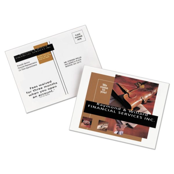 Photo-Quality Printable Postcards, Inkjet, 74 Lb, 4.25 X 5.5, Glossy White, 100 Cards, 4 Cards/sheet, 25 Sheets/pack - Image 2