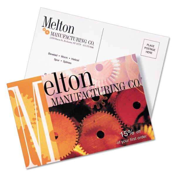 Printable Postcards, Inkjet, 85 Lb, 4 X 6, Matte White, 100 Cards, 2 Cards/sheet, 50 Sheets/box - Image 7