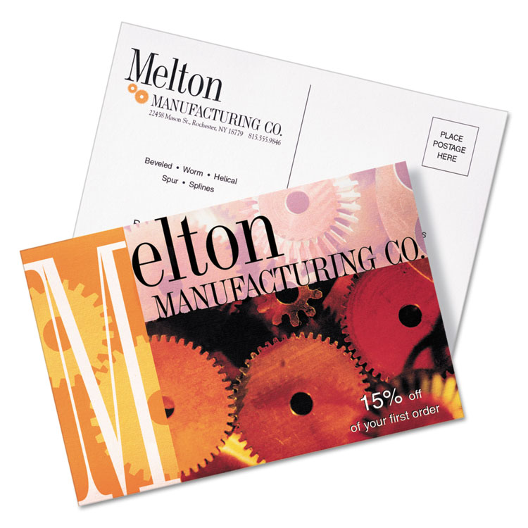 Printable Postcards, Inkjet, 85 Lb, 4 X 6, Matte White, 100 Cards, 2 Cards/sheet, 50 Sheets/box - Image 7