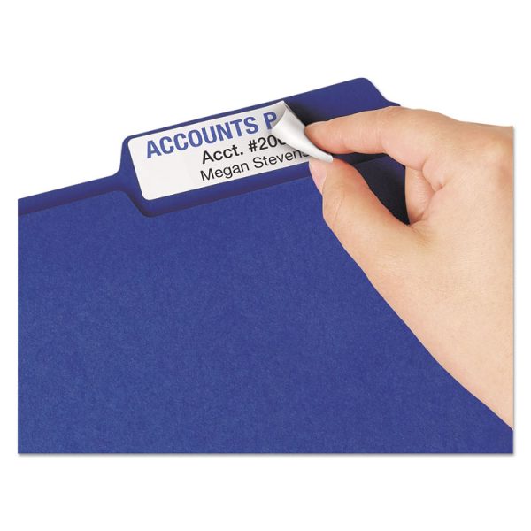 Removable File Folder Labels With Sure Feed Technology, 0.94 X 3.44, White, 18/sheet, 25 Sheets/pack - Image 2