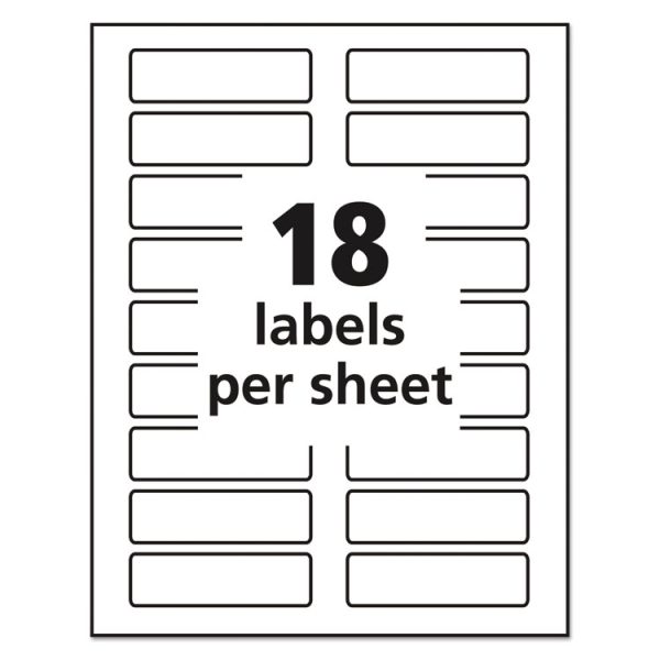 Removable File Folder Labels With Sure Feed Technology, 0.94 X 3.44, White, 18/sheet, 25 Sheets/pack - Image 4