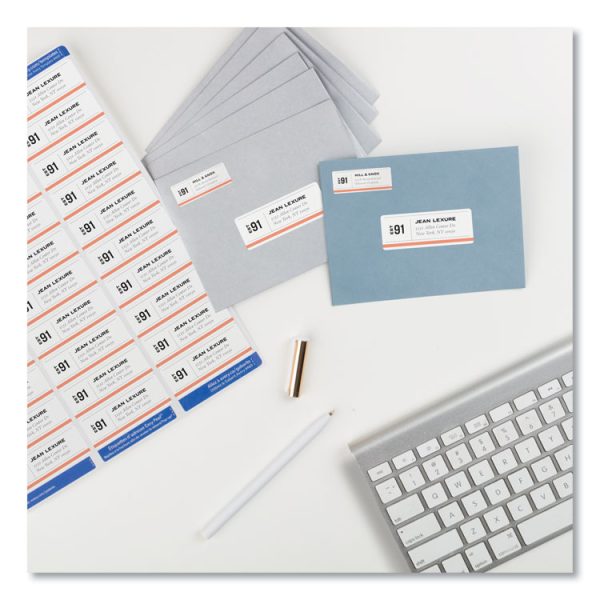 Easy Peel White Address Labels W/ Sure Feed Technology, Inkjet Printers, 1 X 2.63, White, 30/sheet, 100 Sheets/box - Image 4