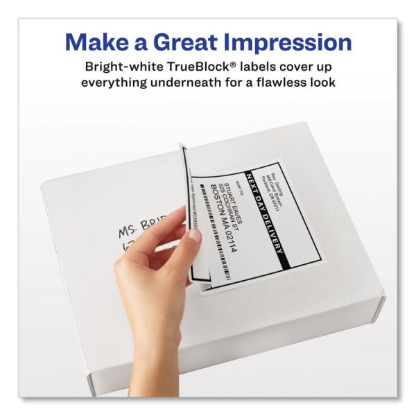 Shipping Labels W/ Trueblock Technology, Inkjet Printers, 2 X 4, White, 10/sheet, 100 Sheets/box - Image 3