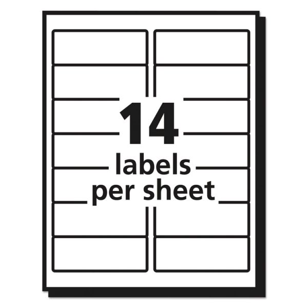 Matte Clear Easy Peel Mailing Labels W/ Sure Feed Technology, Inkjet Printers, 1.33 X 4, Clear, 14/sheet, 25 Sheets/pack - Image 4