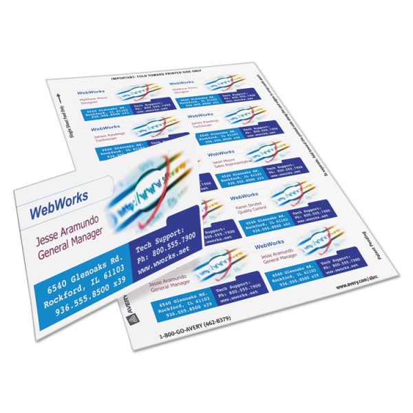 True Print Clean Edge Business Cards, Inkjet, 2 X 3.5, White, 1,000 Cards, 10 Cards/sheet, 100 Sheets/box - Image 3
