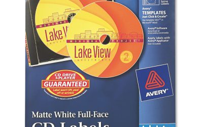 Inkjet Full-Face Cd Labels, Matte White, 40/pack