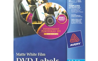 Inkjet Dvd Labels, Matte White, 20/pack