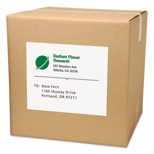 White Shipping Labels-Bulk Packs, Inkjet/laser Printers, 8.5 X 11, White, 250/box - Image 2