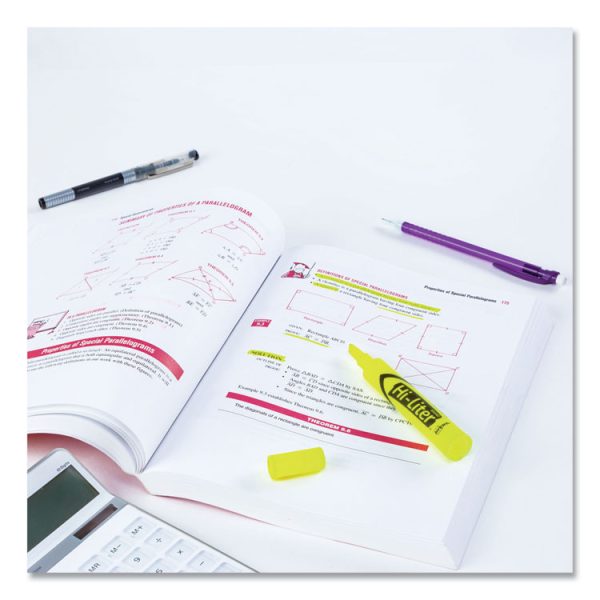 Hi-Liter Desk-Style Highlighter Value Pack, Fluorescent Yellow Ink, Chisel Tip, Yellow/black Barrel, 36/box - Image 7