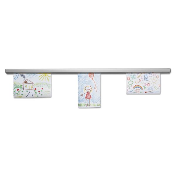 Grip-A-Strip Display Rail, 36 x 1.5, Aluminum Finish - Image 3