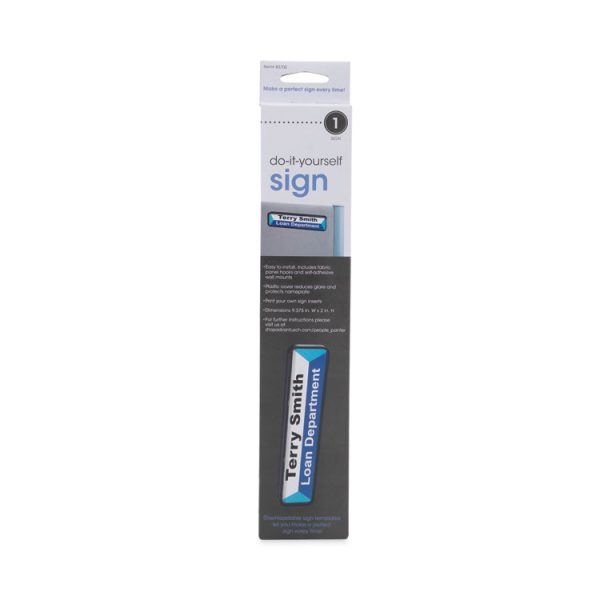 Panel Wall Sign Name Holder, Acrylic, 9 X 2, 6/pack, Clear - Image 2
