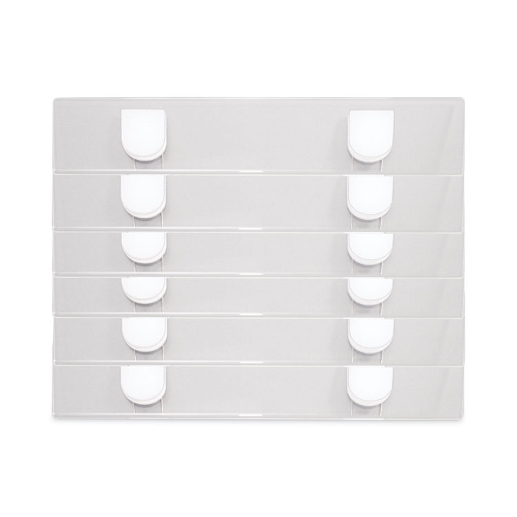 Panel Wall Sign Name Holder, Acrylic, 9 X 2, 6/pack, Clear - Image 5