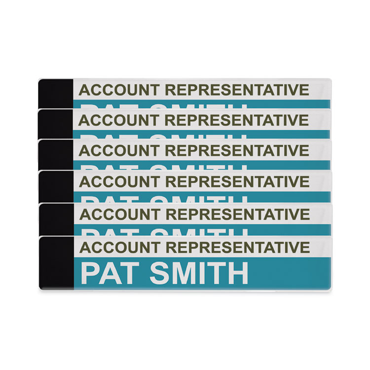 Panel Wall Sign Name Holder, Acrylic, 9 X 2, 6/pack, Clear - Image 6