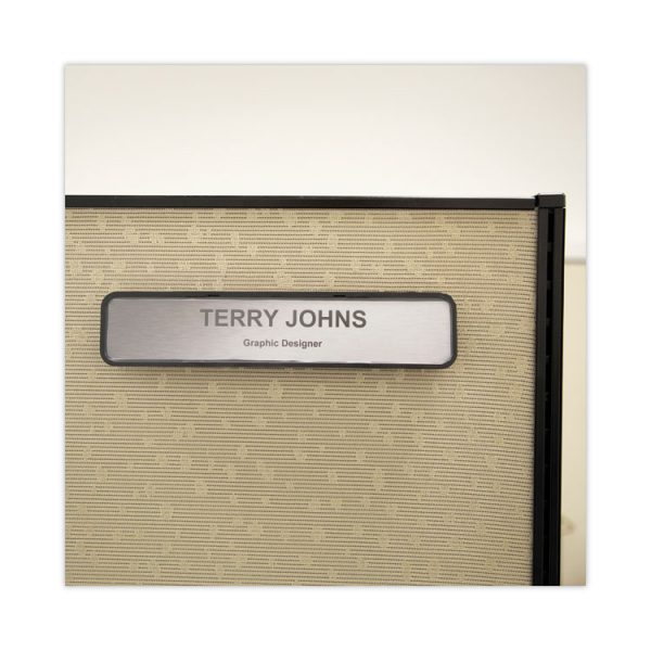 Panel Wall Sign Name Holder, Acrylic, 9 X 2, 6/pack, Clear - Image 7