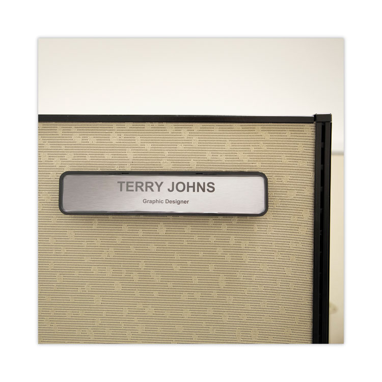 Panel Wall Sign Name Holder, Acrylic, 9 X 2, 6/pack, Clear - Image 7
