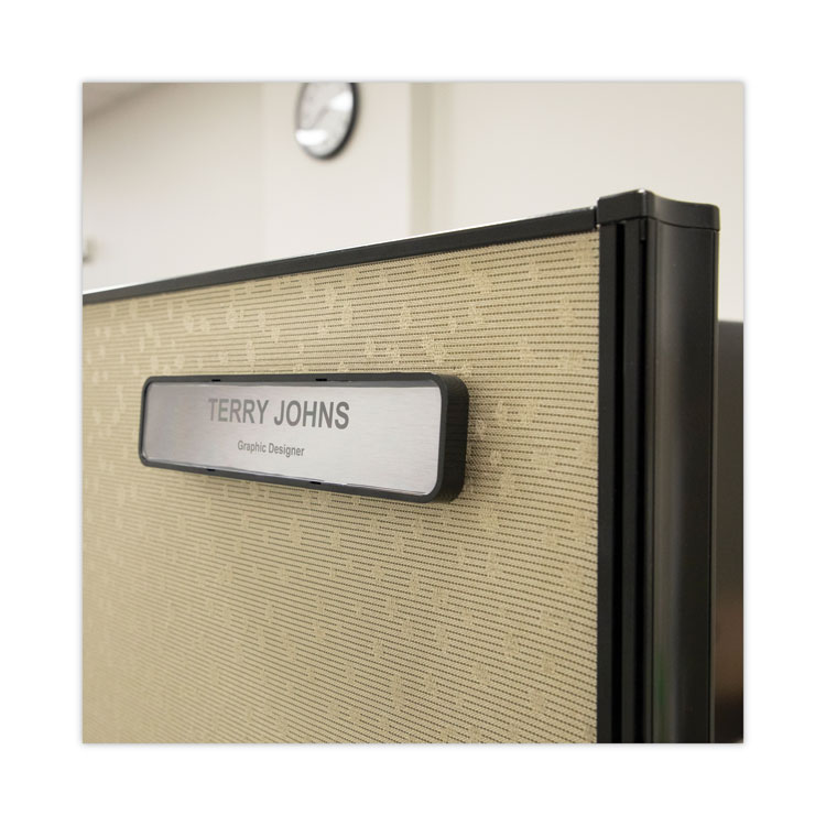 Panel Wall Sign Name Holder, Acrylic, 9 X 2, 6/pack, Clear - Image 8