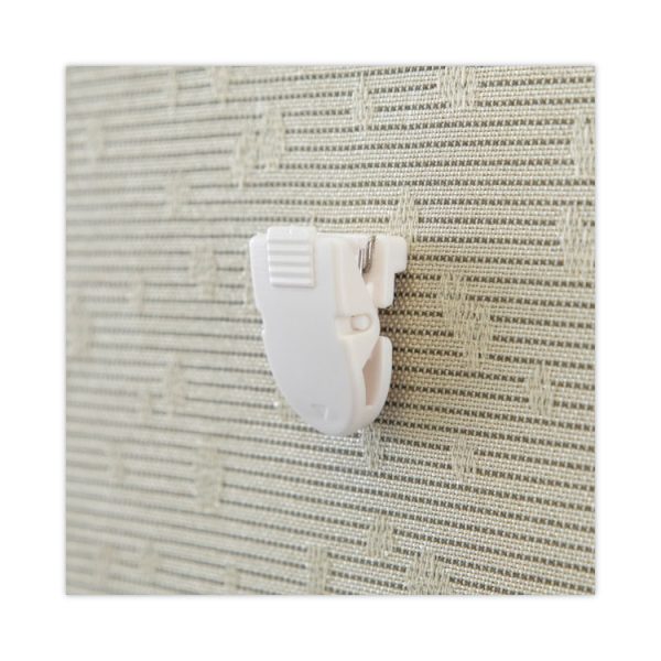 Wall Clips for Fabric Panels, 40 Sheet Capacity, White, 50/Box - Image 4