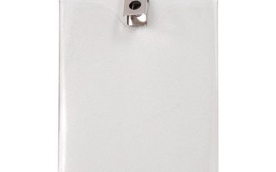 ID Badge Holders with Clip, Vertical, Clear 3.38″ x 4.25″ Holder, 3.13″ x 3.75″ Insert, 50/Pack