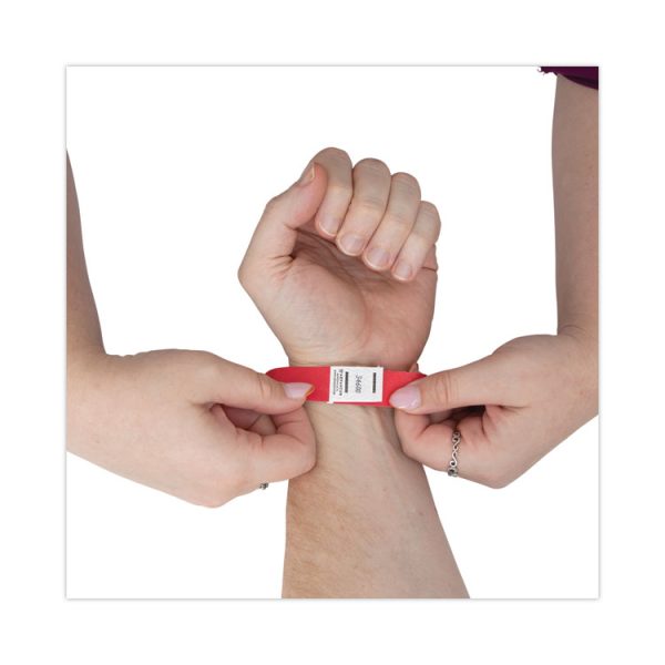 Crowd Management Wristbands, Sequentially Numbered, 9.75" x 0.75", Red, 500/Pack - Image 5