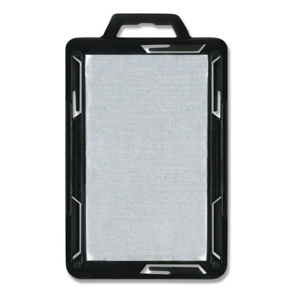 Secure-Two Card RFID Blocking Badge, Horizontal/Vertical, Black 3.68" x 2.38" Holder, 3.38" x 2.13" Insert, 20/Pack - Image 2