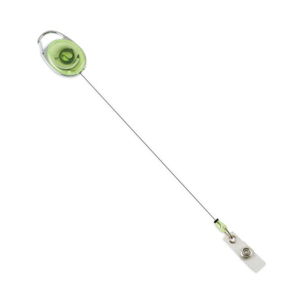 Carabiner-Style Retractable ID Card Reel, 30" Extension, Assorted Neon Colors, 20/Pack - Image 4
