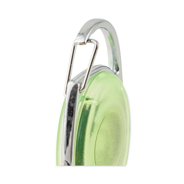 Carabiner-Style Retractable ID Card Reel, 30" Extension, Assorted Neon Colors, 20/Pack - Image 5