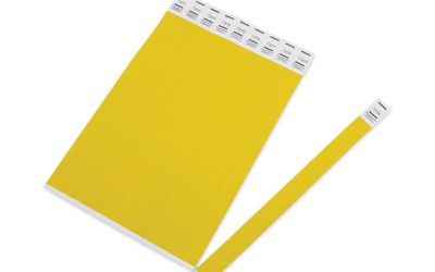 Crowd Management Wristbands, Sequentially Numbered, 9.75″ x 0.75″, Neon Yellow,500/Pack