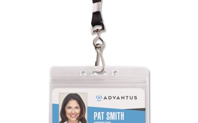 Resealable Badge Holders Combo Pack with 36″ Lanyard, Horizontal, Frost 4.13″ x 3.75″ Holder, 3.88″ x 2.63″ Insert, 20/Pack