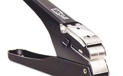 Handheld Badge/slot Punch, 9/16″ X 1/8″ Horizontal Slot, Black/chrome