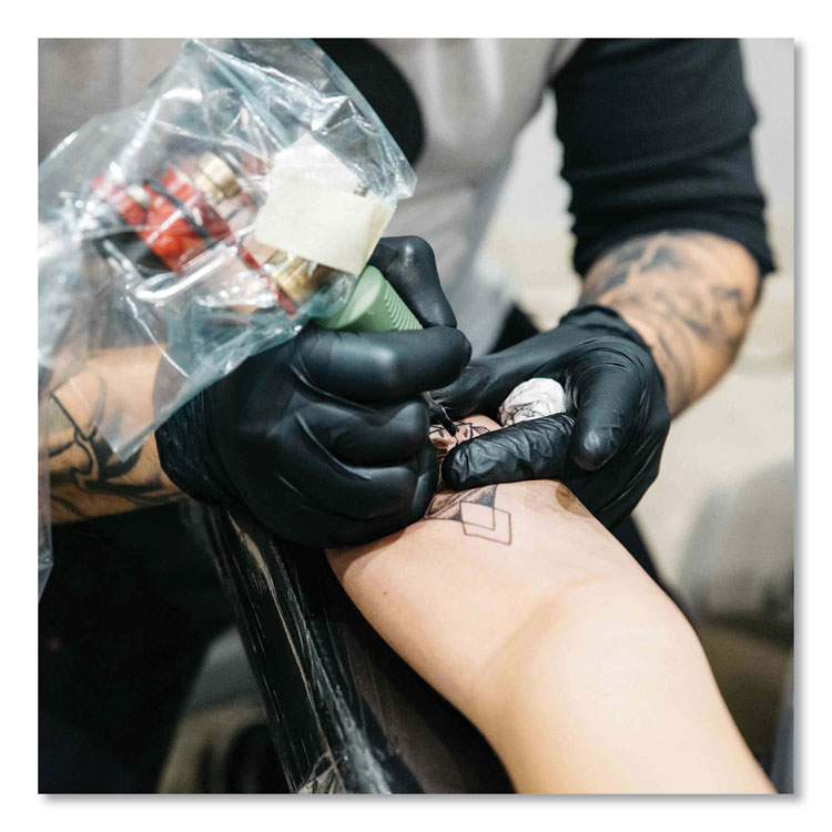 Nitrile Exam Gloves, Powder-Free, 3 mil, Medium, Black, 100/Box, 10 Boxes/Carton - Image 4