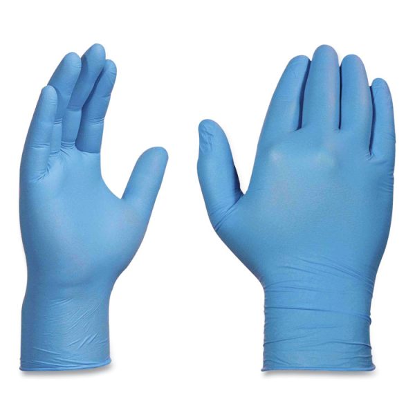 Nitrile Exam Gloves, Powder-Free, 3 mil, Medium, Light Blue, 100/Box, 10 Boxes/Carton - Image 2