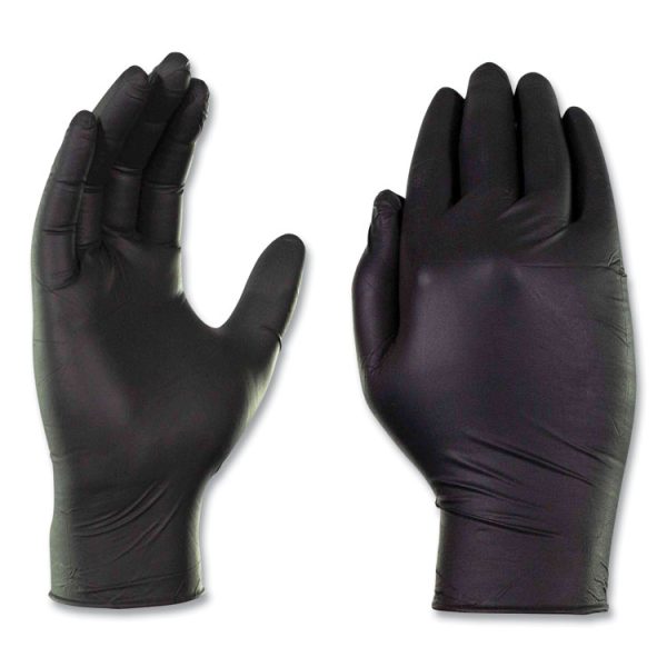 Industrial Nitrile Gloves, Powder-Free, 5 mil, X-Large, Black, 100 Gloves/Box, 10 Boxes/Carton - Image 2