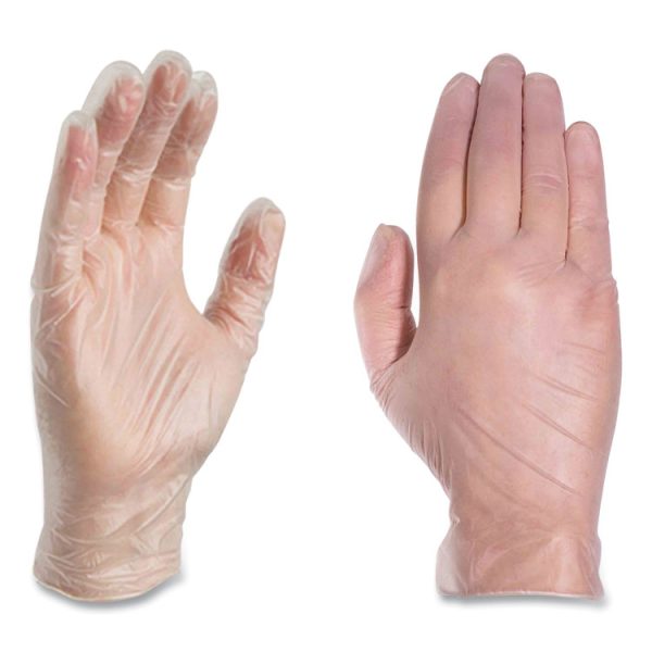 Industrial Vinyl Gloves, Powder-Free, 3 mil, X-Large, Clear, 100/Box, 10 Boxes/Carton - Image 2
