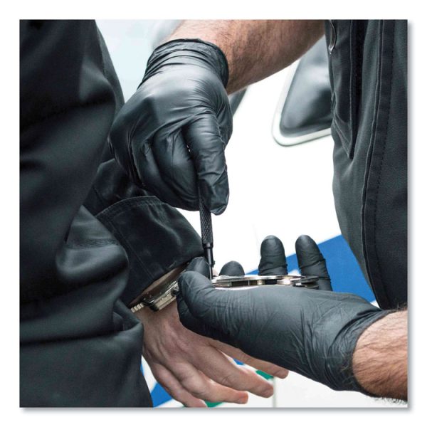 Nitrile Exam Gloves, Powder-Free, 6 mil, Small, Black, 100 Gloves/Box, 10/Carton - Image 4