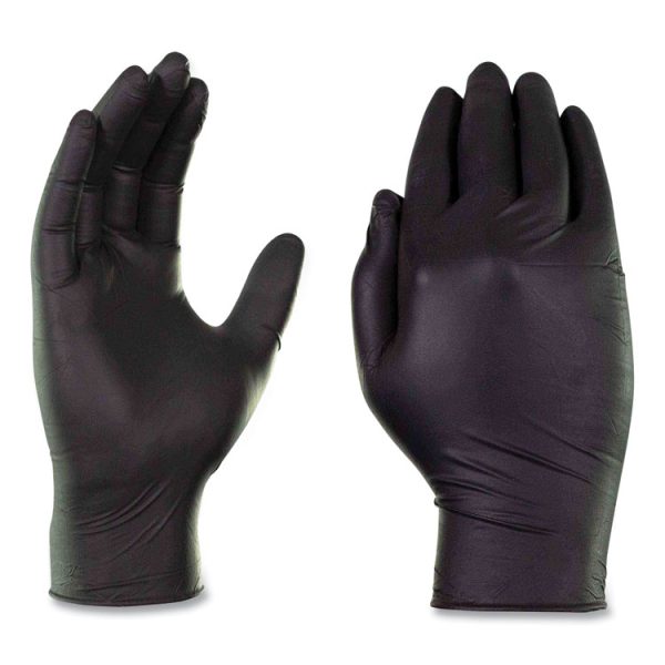 Nitrile Exam Gloves, Powder-Free, 6 mil, Large, Black, 100 Gloves/Box, 10 Boxes/Carton - Image 2