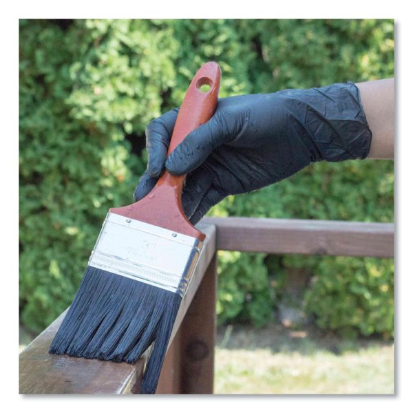 Nitrile Exam Gloves, Powder-Free, 6 mil, Large, Black, 100 Gloves/Box, 10 Boxes/Carton - Image 6