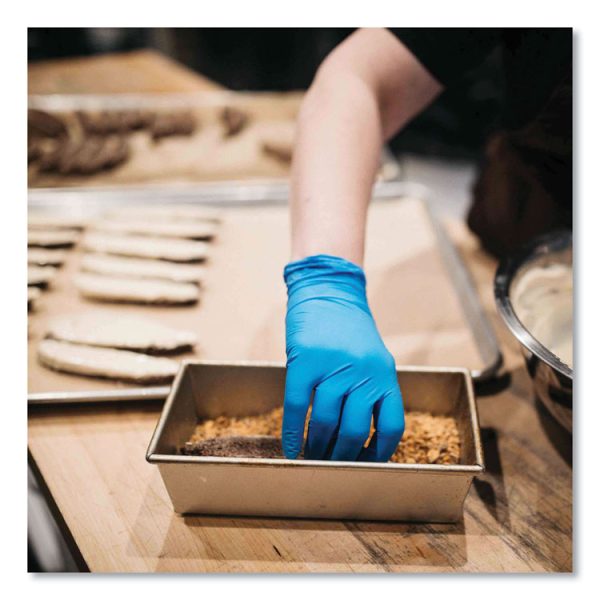 Industrial Nitrile Gloves, Powder-Free, 3 mil, Large, Blue, 100/Box, 10 Boxes/Carton - Image 5