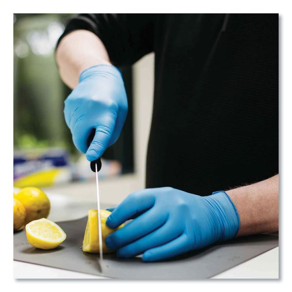 Industrial Nitrile Gloves, Powder-Free, 3 mil, Large, Blue, 100/Box, 10 Boxes/Carton - Image 6