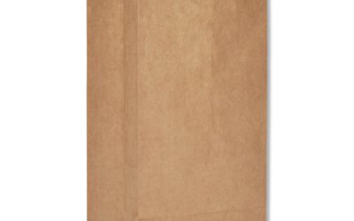 Grocery Paper Bags, 30 lb Capacity, #4, 5″ x 3.33″ x 9.75″, Kraft, 500 Bags