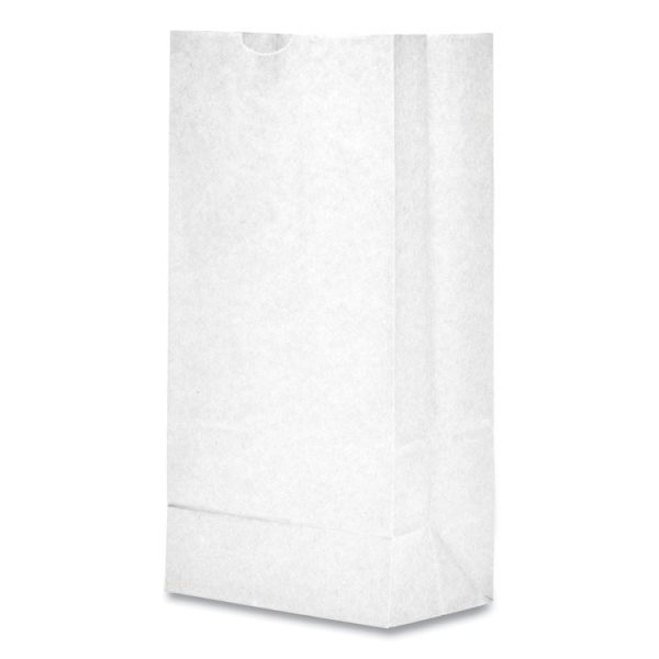 Grocery Paper Bags, 35 lb Capacity, #10, 6.31" x 4.19" x 13.38", White, 500 Bags - Image 2